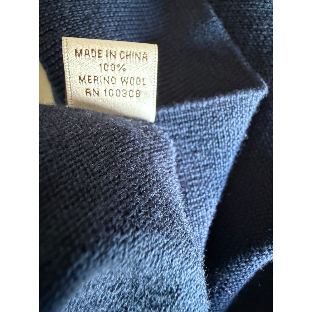 Peter Millar Merino Wool 1/4 Zip Navy XL Golf/Country Club/Business Casual Vest - Picture 8 of 9